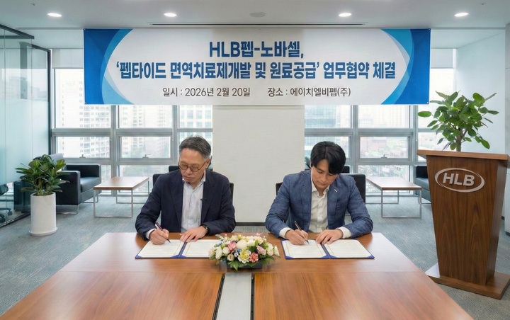 HLB펩, 노바셀과 펩타이드 면역 치료제 공동 연구...신약개발 보폭 확대 - 뉴스 썸네일 이미지