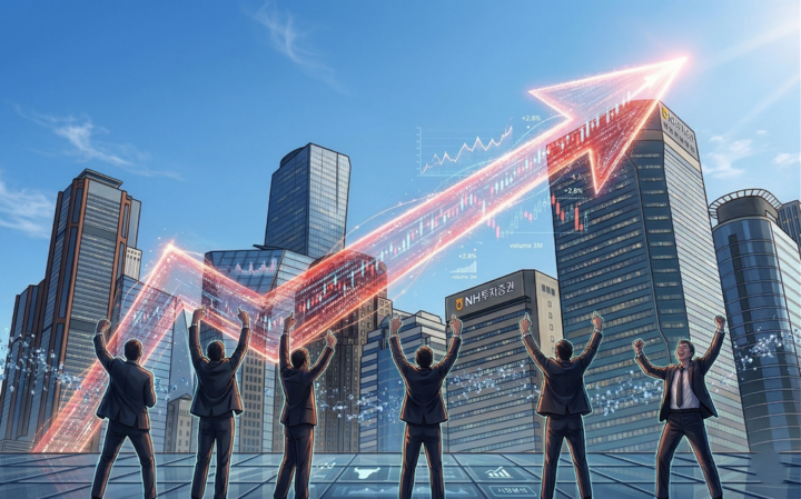 [N2 특징주] 증권株 다시 '줄상승'...1분기 역대급 실적 전망에 '뭉칫돈... - 뉴스 썸네일 이미지